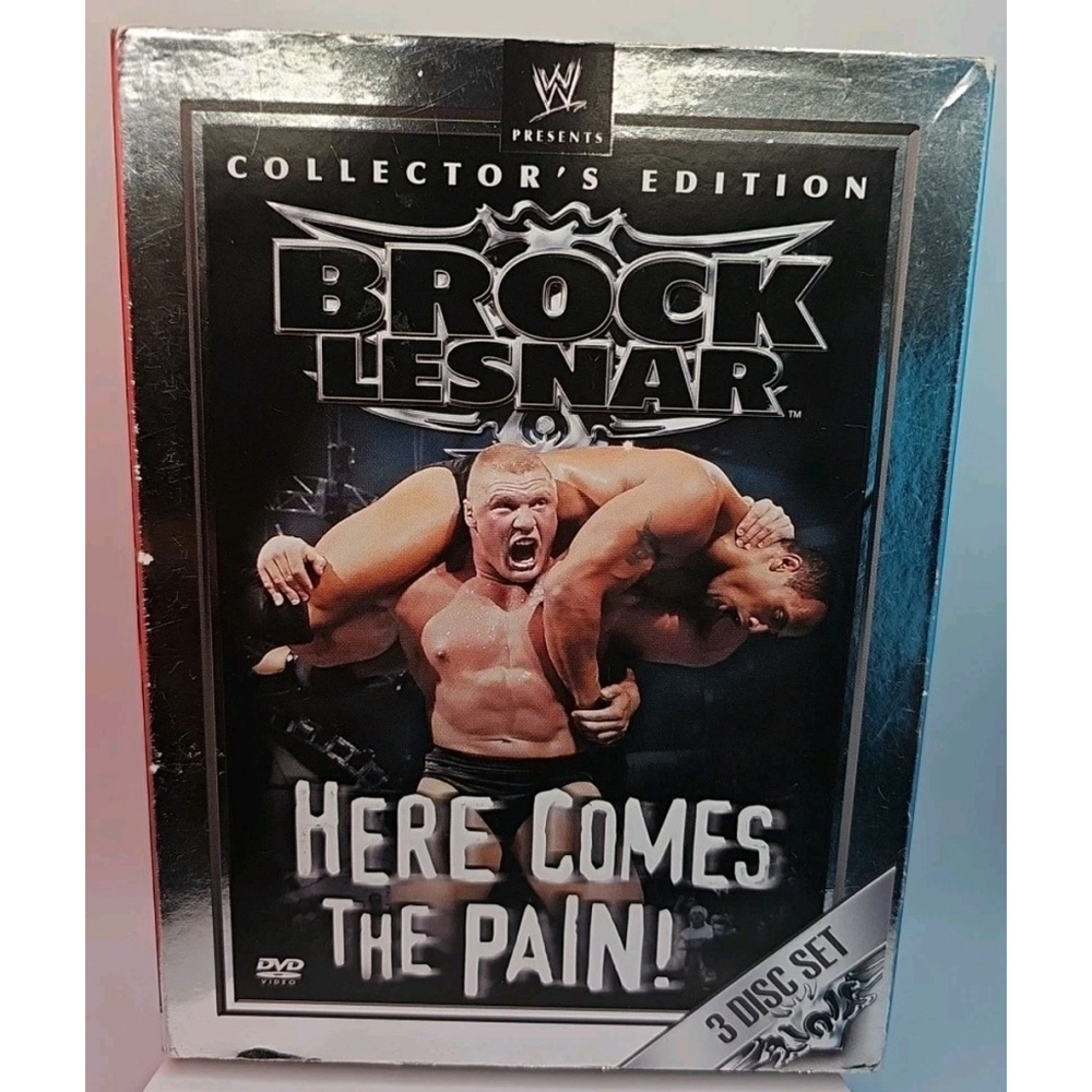 WWE Brock Lesnar Here Comes The Pain! Collectors Edition 3-Disc DVD Set Region 1